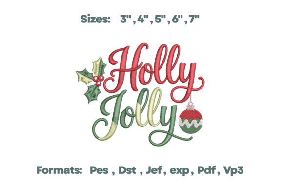 Holly Jolly Ornament Script
