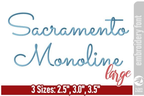 Sacramento Monoline Embroidery Font