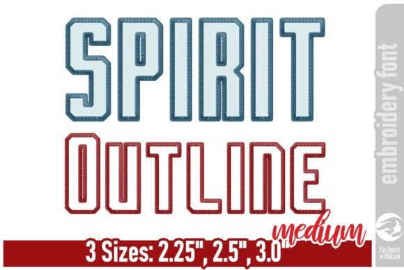 Spirit Outline Embroidery Font