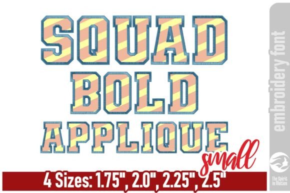 Squad Bold Applique Font